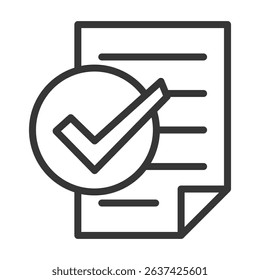 Complete Icon Lineal Style Vector Illustration