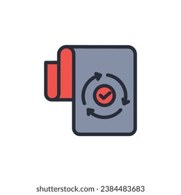 complete icon. vector.Editable stroke.linear style sign for use web design,logo.Symbol illustration.