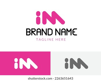 A complete logo that symbolizes the letter im.  Initial Letter Logo For Your Company Name, Alphabet Logo Template Ready For Use, Modern Initial vector Logo.
