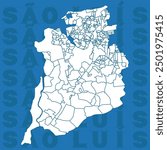 Complete map of São Luís, capital of Maranhão, northeastern Brazilian state, coastal city, mapped with all neighborhoods, based on real data.