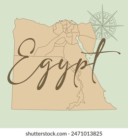 Complete map of Egypt, with all states and regions, updated. Content built from real cartographic data.