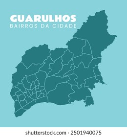 Complete map of Guarulhos, in the Metropolitan Region of São Paulo, capital, Guarulhos is the city that houses the Guarulhos international airport and is one of the most important cities in São Paulo.