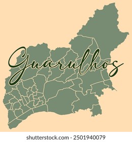 Complete map of Guarulhos, in the Metropolitan Region of São Paulo, capital, Guarulhos is the city that houses the Guarulhos international airport and is one of the most important cities in São Paulo.