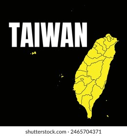 Complete map of Taiwan, considering islands in the South China Sea and the entire region in separatist conflict