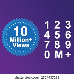 Complete million views pack of social media, Vector Greeting artwork different gradient background, best design for social media platform, editable vector file