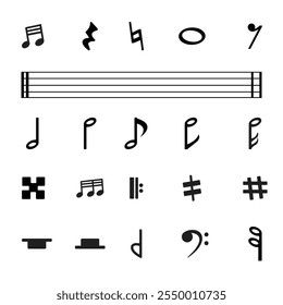 Complete Musical Notes Icon Set for Every Genre
