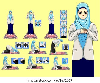 Complete Muslim Prayer for Woman