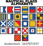 Complete Nautical Flag Alphabet Set   Maritime Signal Flags with Phonetic Codes and Meanings for A to Z

