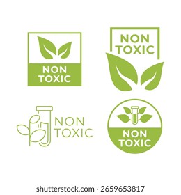 Complete Non Toxic Label Set with Eco Green Icons