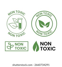 Complete Non Toxic Label Set with Eco Green Icons