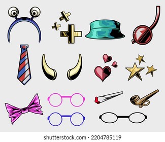 Complete Package Of Ribbons, Symbols, Objects, Etc