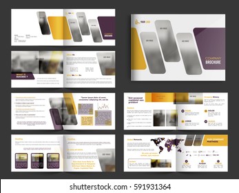 Complete Pages, Professional Modern Business Brochure Set with Front, Inner or Back Presentation.