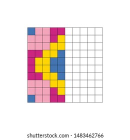 Complete the Pattern. Education logic game for preschool kids. Vector Illustration.