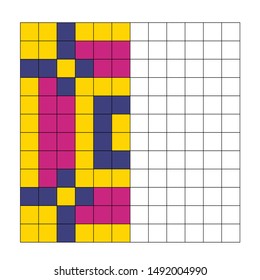 Complete the Pattern. Education logic game for preschool kids. Vector Illustration. 12*12