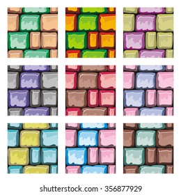 complete patterns set, vector stone background textures collection
for creating game