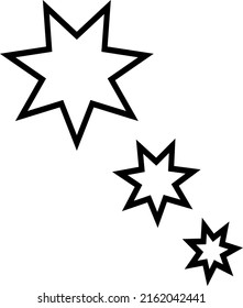 Complete the picture children educational drawing game. Stars theme. Coloring page for kids. Printable vector illustration