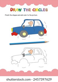 Complete the picture, Finish the picture worksheet, Copy and color the picture, Draw the picture, How to draw