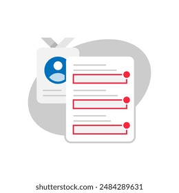 complete the profile and personal data form concept illustration flat design. simple modern graphic element for ui, infographic, icon