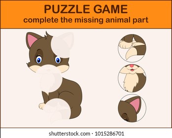 Complete the puzzle and find the missing parts of the picture