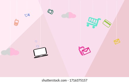 Complete range of online shopping Illustration and vector