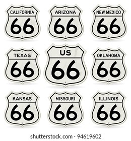 Complete Route 66 Signs Collection