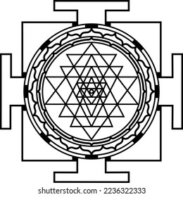 The complete sacred Sri Yantra. Created using only sacred geometry.