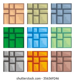 complete seamless patterns set, vector stone background textures collection
for creating game
