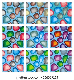 complete seamless patterns set, vector stone background textures collection
for creating game
