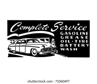 Complete Service - Retro Ad Art Banner