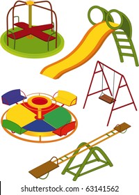 Swing Amusement Park Ride Cartoon Stock Illustrations, Images & Vectors ...