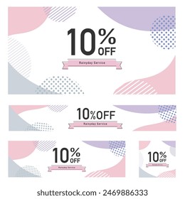 Complete set of cute banner frames for June