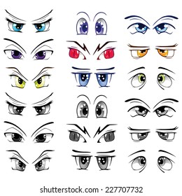The complete set of the drawn eyes 