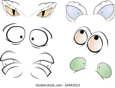 The complete set of the drawn eyes