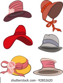 The complete set of female hats