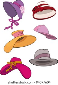 The complete set of female hats