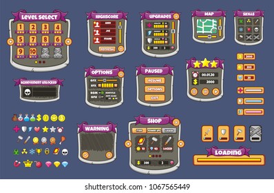 Complete set of graphical user interface (GUI) 
to build games and applications