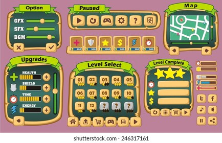 A complete set of graphical user interface (GUI) to build 2D video games
