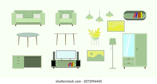 complete set of household interior furniture