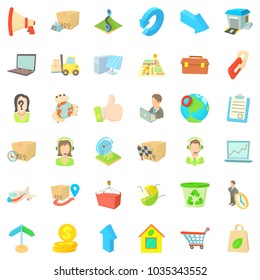 Complete set icons set. Cartoon set of 36 complete set vector icons for web isolated on white background