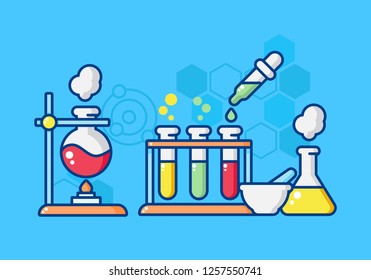 Complete Set Juicy Vector Science Lab Stock Vector (Royalty Free ...