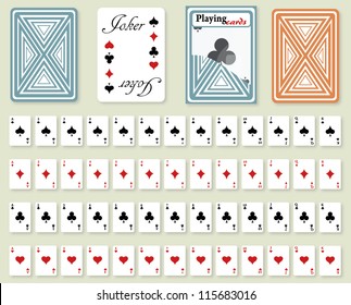 Complete set of playing cards