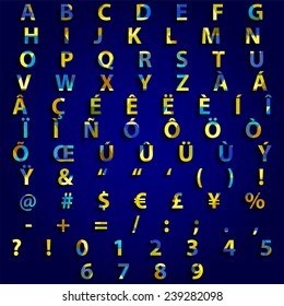 Complete Set Typography Triangle Vector Design
