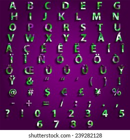 Complete Set Typography Triangle Vector Design