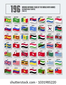 Complete set of Waving National flags of the world, Part Four