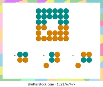 Complete the shape not given iq test - Practical Questions- Intelligence questions, visual intelligence - Vector