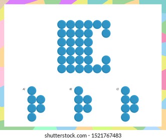 Complete the shape not given iq test - Practical Questions- Intelligence questions, visual intelligence - Vector