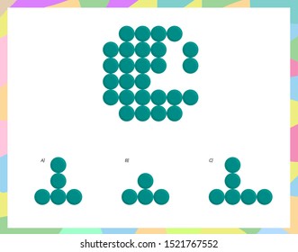 Complete the shape not given iq test - Practical Questions- Intelligence questions, visual intelligence - Vector