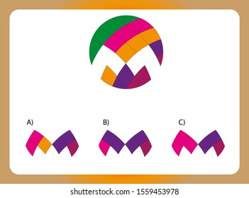 Complete the shape not given iq test - Practical Questions- Intelligence questions, visual intelligence