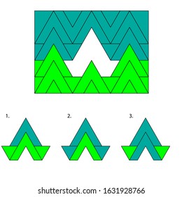 Complete the shape. Puzzle, Intelligence questions, Visual intelligence.