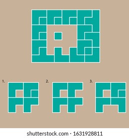 Complete the shape. Puzzle, Intelligence questions, Visual intelligence.